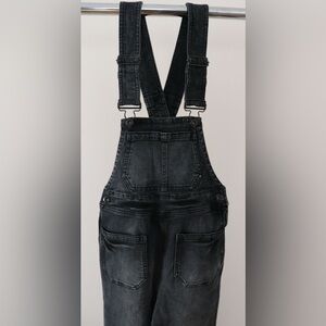 Free People Dark Wash Denim Overalls